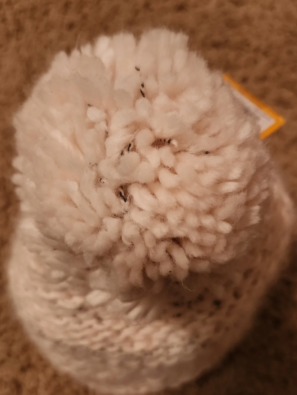NWT Carhartt Cream Chunky Knit Pom Beanie - Picture 5 of 9